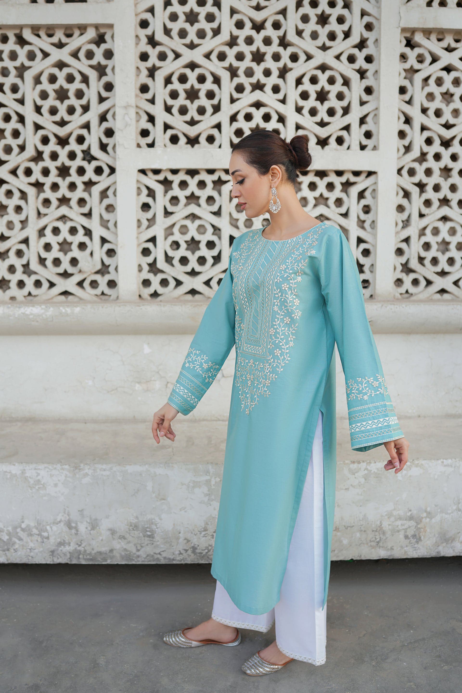 RAMSHA EMB CO-ORD SET - Desi Rang