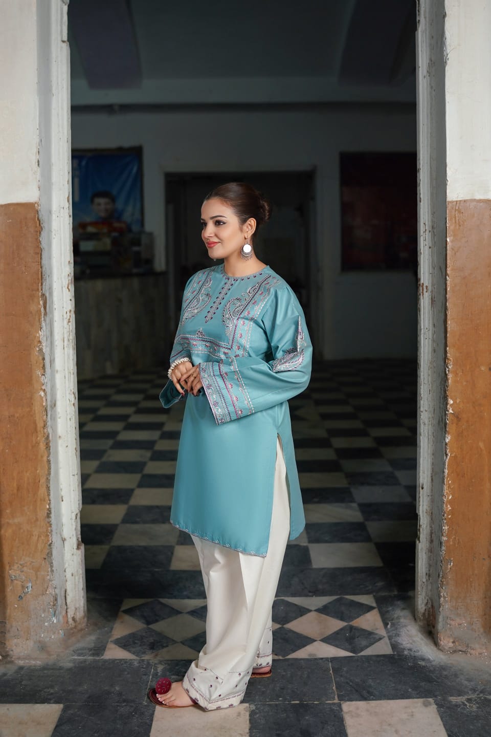 AROHA EMB CO-ORD SET - Desi Rang