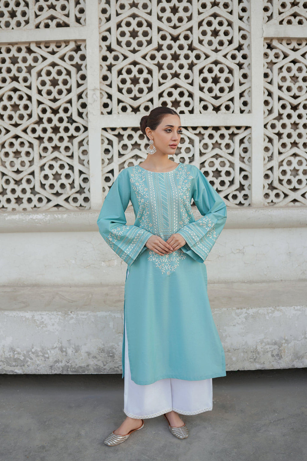 RAMSHA EMB CO-ORD SET - Desi Rang