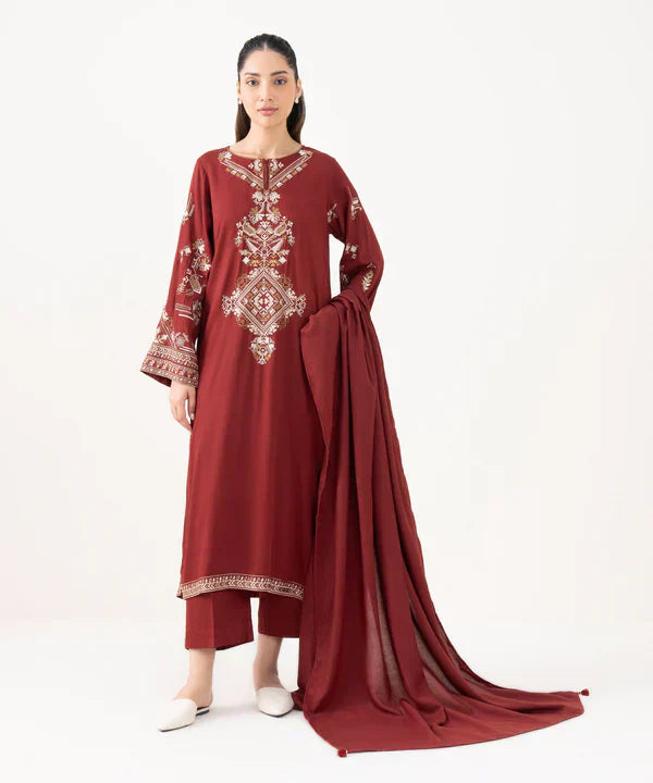SAPHAIR SHAWL 3PC - Desi Rang
