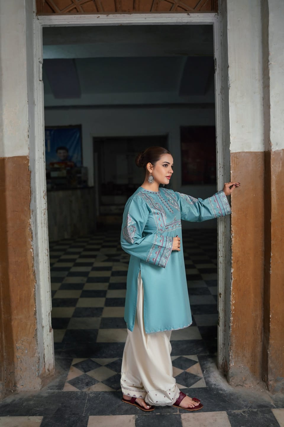 AROHA EMB CO-ORD SET - Desi Rang