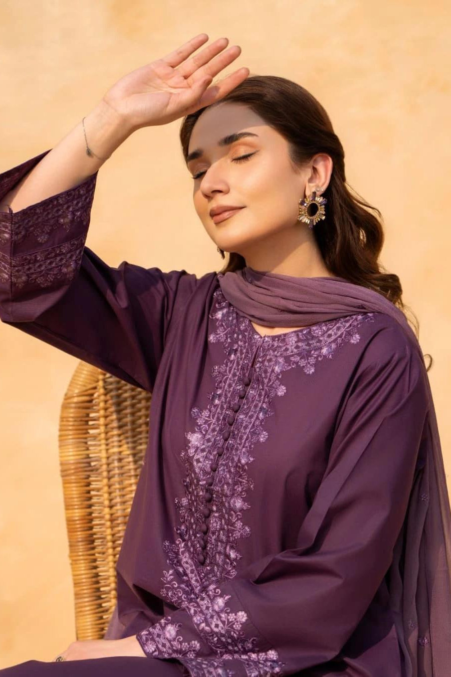MARI PURPLE 3PC - Desi Rang
