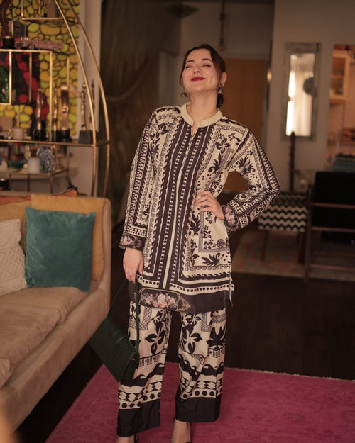 HANIA AMIR DIGITAL PRINTED 2Pc - Desi Rang