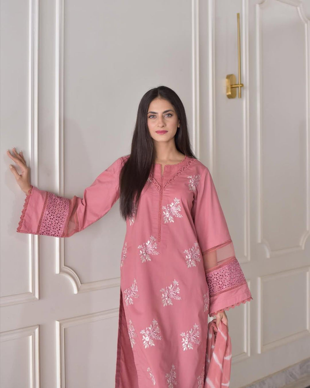 HORIYA LAWN CO-ORD SET - Desi Rang
