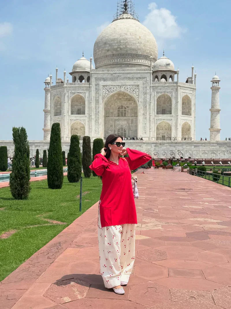 MAHI 2PC FARSHI SHALWAR - Desi Rang