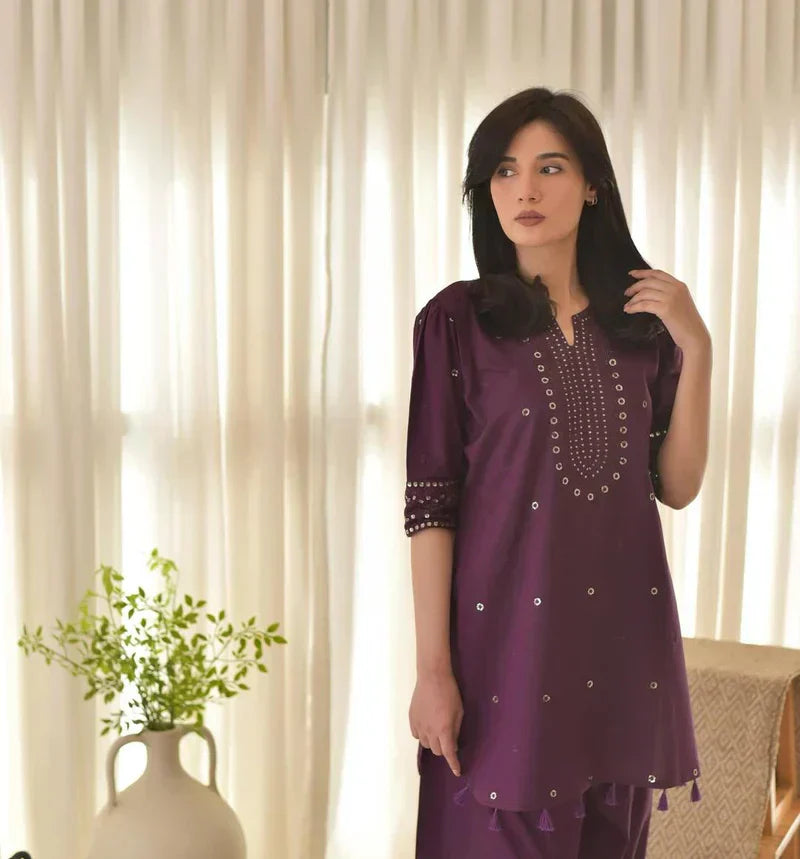 EID SPCIAL PURPLE AURA LAWN 3PC - Desi Rang