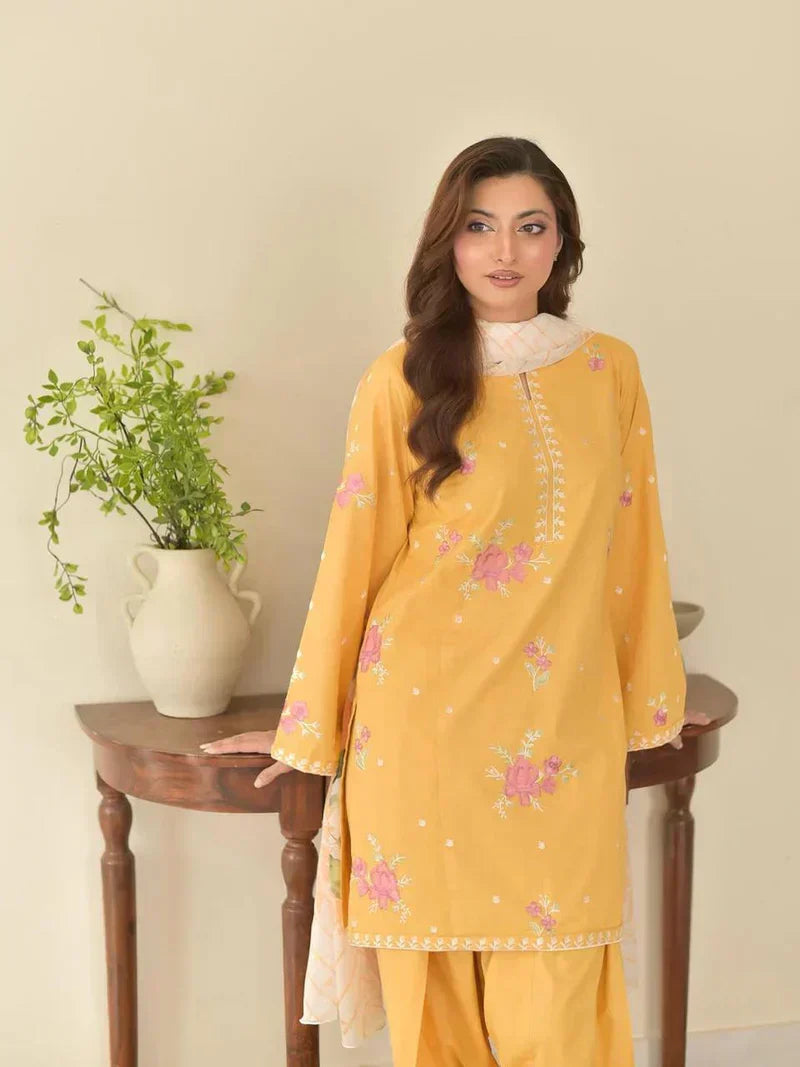 SUNAINA 3PC ( FARSHI SHALWAR ) - Desi Rang