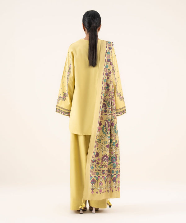 AYEL KHADAR 3PC ( FARSHI SHALWAR ) - Desi Rang
