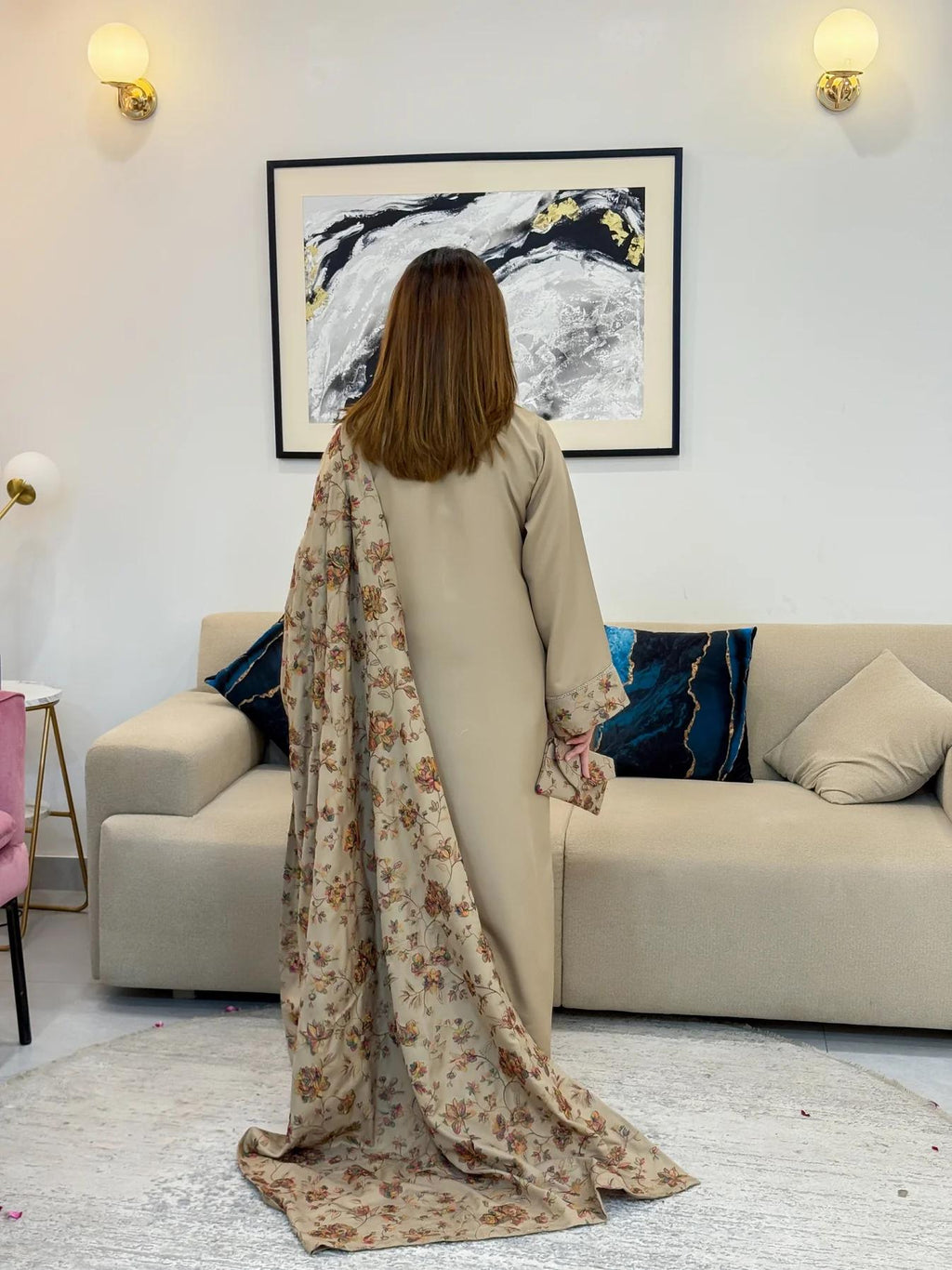 WASLE DHANK HEAVY EMB SHAWL 3PC - Desi Rang