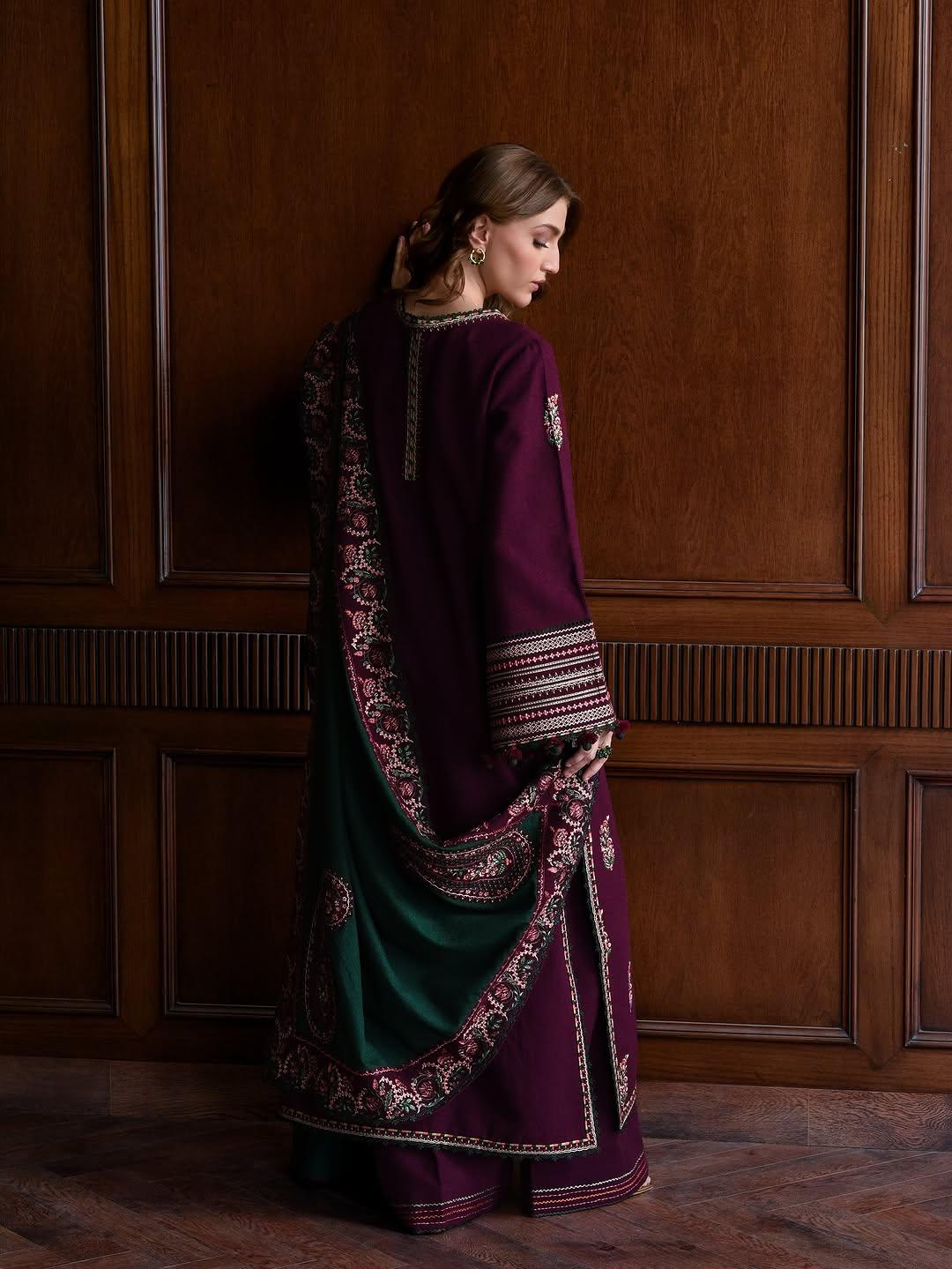 HEZLIN SHAWAL 3PC - Desi Rang