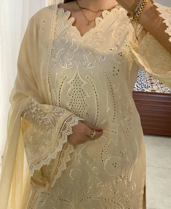RABEEL EMB 3PC - Desi Rang