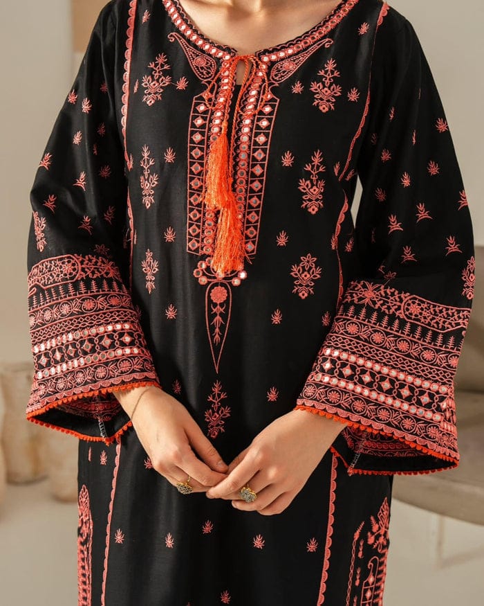AJAL EMBROIDED 3PC - Desi Rang