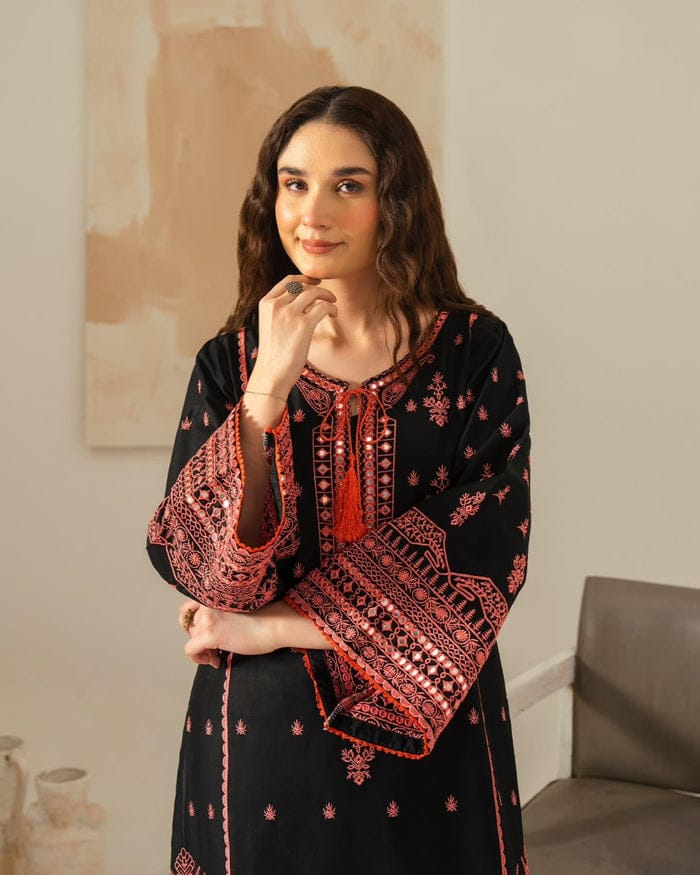 AJAL EMBROIDED 3PC - Desi Rang