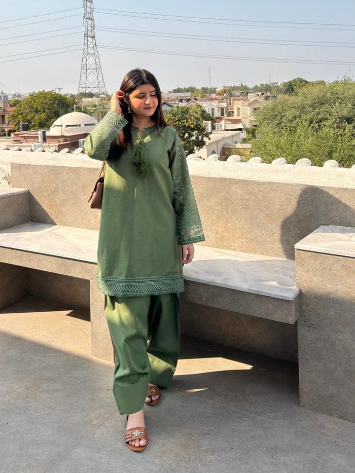 MINSHA 2PC ( FARSHI SHALWAR) - Desi Rang