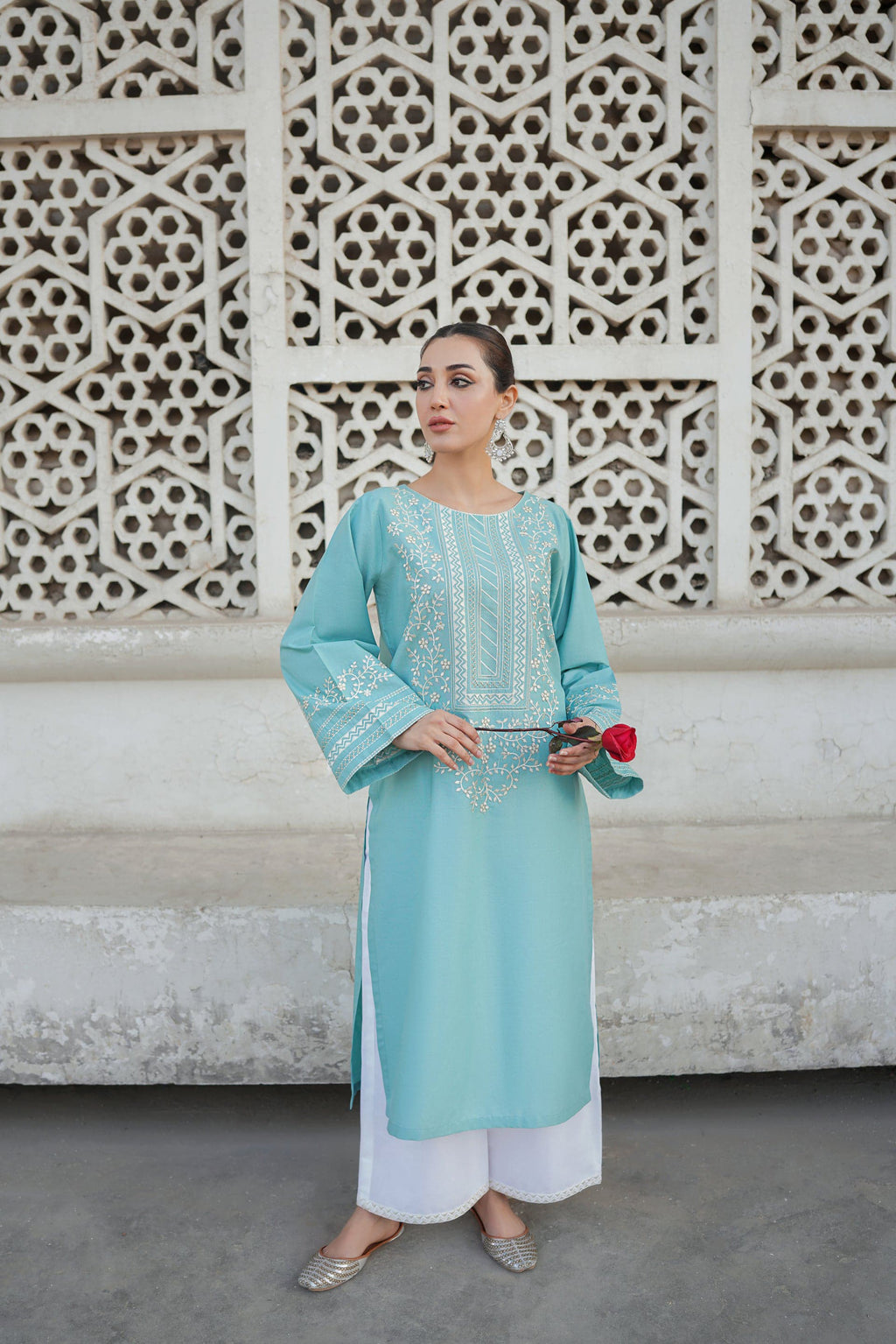 RAMSHA EMB CO-ORD SET - Desi Rang