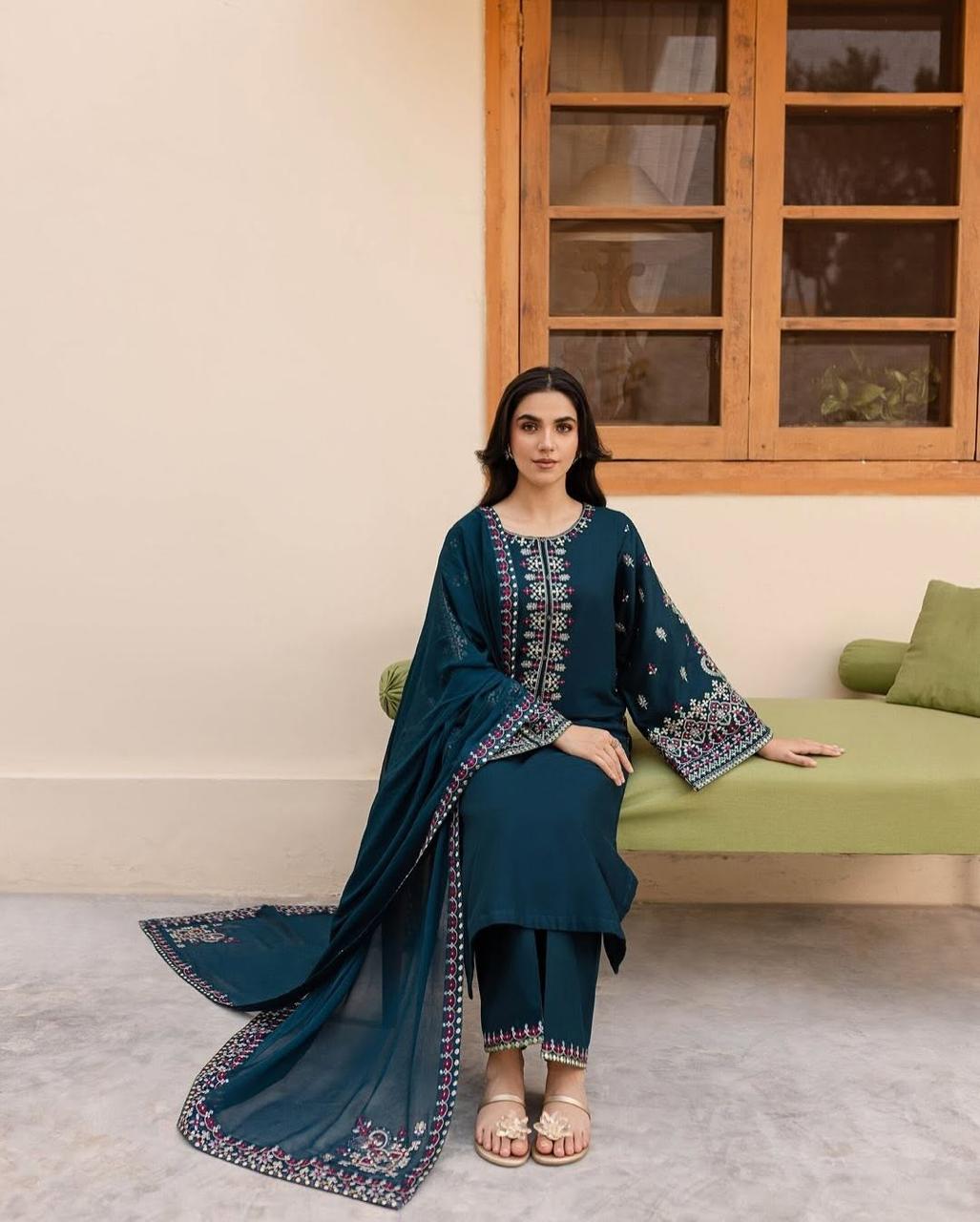 Adaab 3PC - Desi Rang